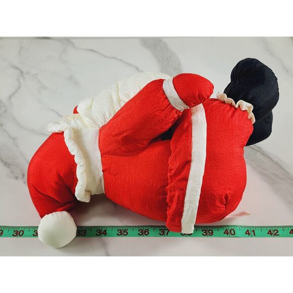 Christmas Santa Claus Polyester 12" Large Soft Plush Stuffed Toy 1978 Korea Vtg - Picture 15 of 16